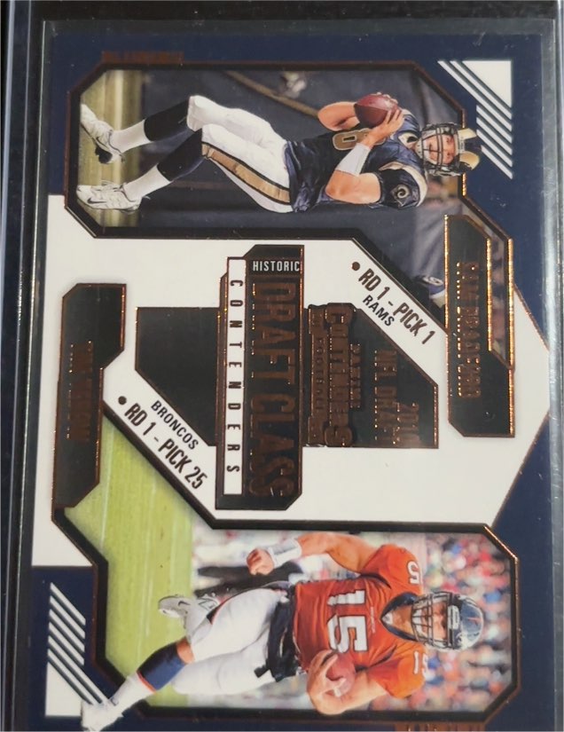 2024 Panini Contenders Historic Draft Class #25 Sam Bradford / Tim Tebow — front