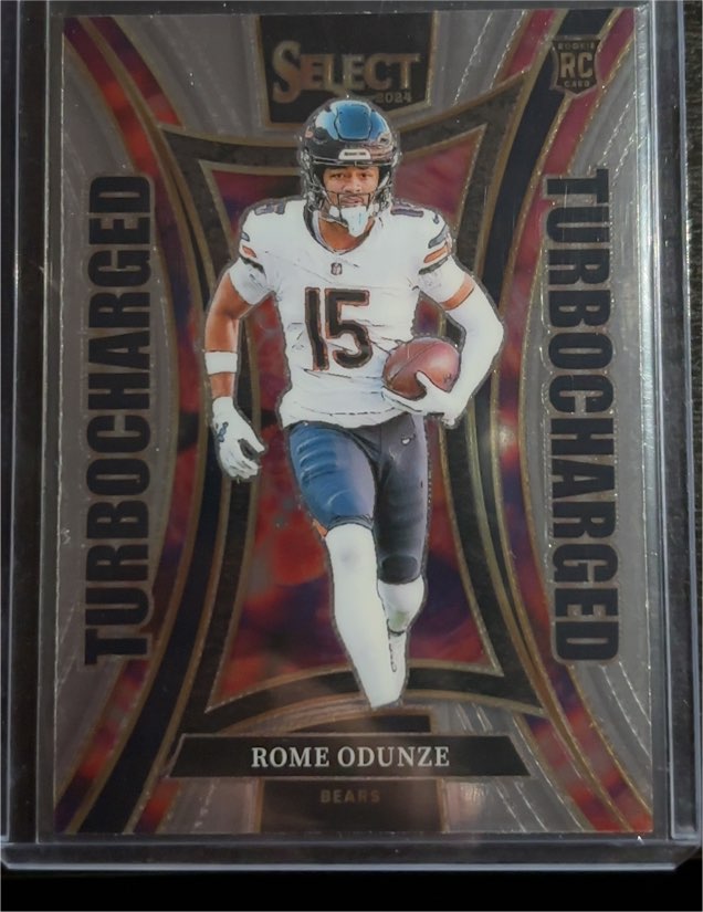 2024 Panini Select #22 Rome Odunze Turbocharged Rookie Card — front