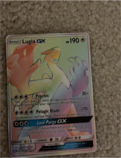 2018 Pokémon Sun & Moon Lost Thunder #227 Lugia GX — front