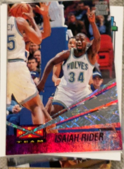1996 Fleer #Isaiah Rider — front