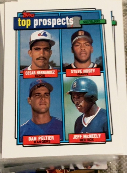 1992 Topps #618 Cesar Hernandez / Steve Hosey / Dan Peltier / Jeff McNeely — front