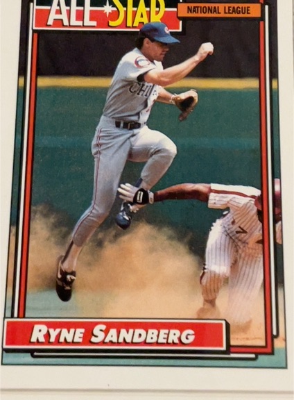 1992 Topps #387 Ryne Sandberg — front
