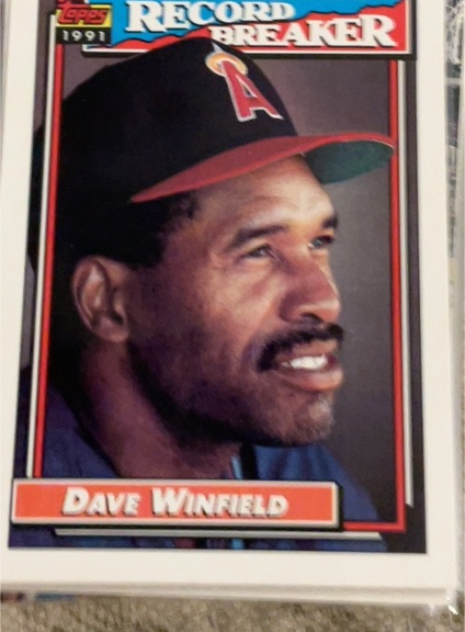 1992 Topps Record Breaker #5 Dave Winfield — front