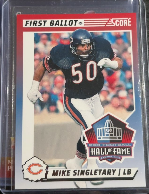 2024 Score First Ballot #4 Mike Singletary — front