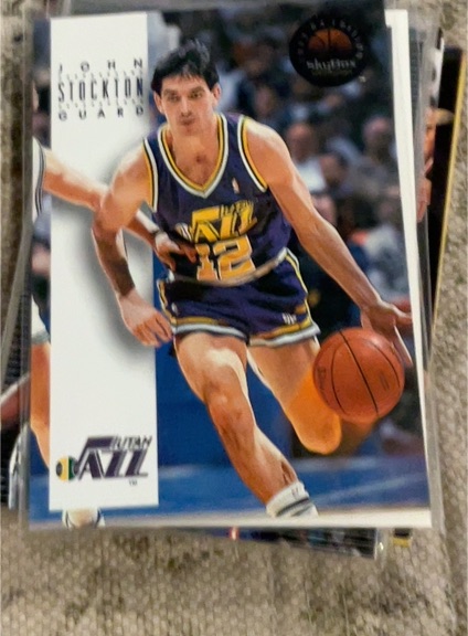 1993-94 Skybox Premium #179 John Stockton — front