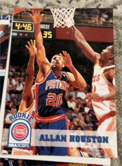 1993-94 Hoops #332 Allan Houston — front