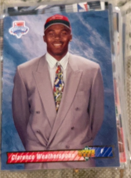 1992-93 Upper Deck #5 Clarence Weatherspoon Rookie Philadelphia 76ers — front