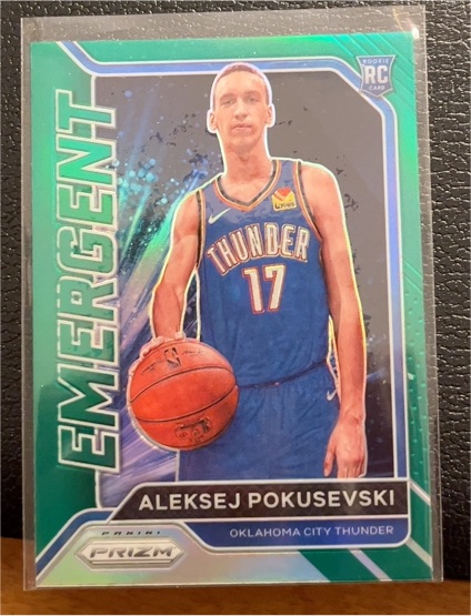 2020-21 Panini Prizm #12 Aleksej Pokusevski Emergent — front