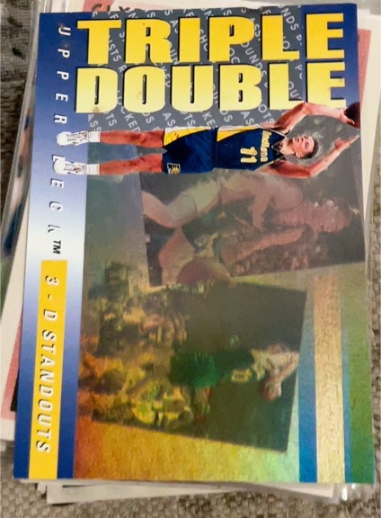 1993-94 Upper Deck Triple Double 3-D Standouts #TD4 Detlef Schrempf — front