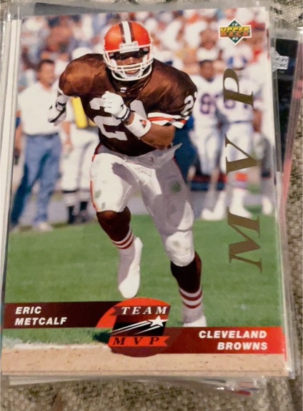 1993 Upper Deck #TM23 Eric Metcalf Team MVP — front
