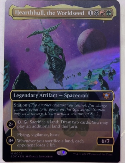 Hearthhull, the Worldseed (Borderless) #1 Commander: Edge of Eternities — front