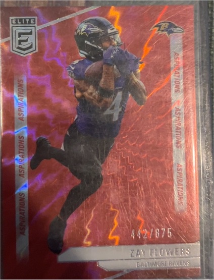 2024 Donruss Elite #88 Zay Flowers Aspirations Shimmer — front