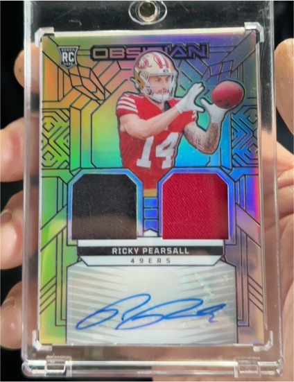 2024 Panini Obsidian #RMI-RPL Ricky Pearsall Rookie Materials Ink — front