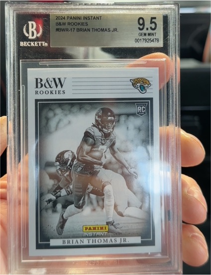 2024 Panini Instant B&W Rookies #BWR-17 Brian Thomas Jr. — front