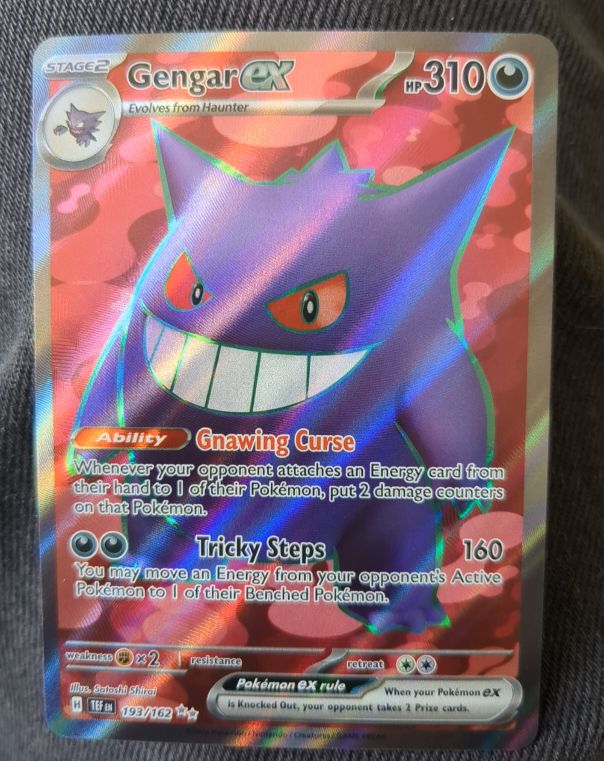 2024 Pokemon TCG Gengar ex #193/162 Temporal Forces — front