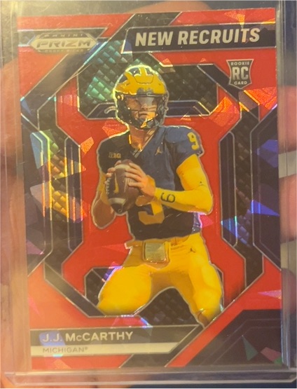 2024 Panini Prizm Draft Picks New Recruits #NR-JMY J.J. McCarthy — front