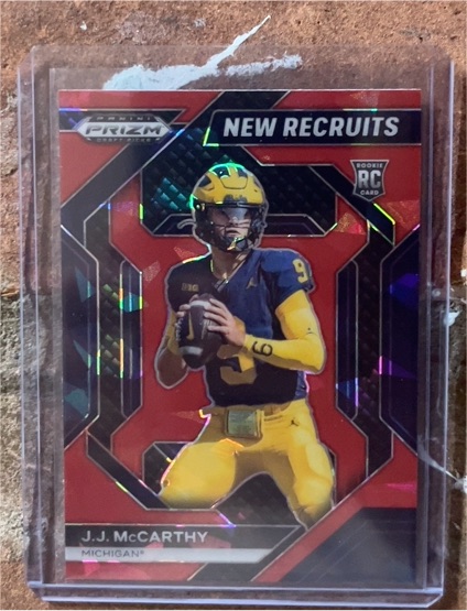 2024 Panini Prizm Draft Picks New Recruits #NR-JMY J.J. McCarthy — front