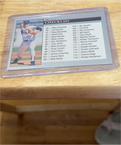1992 Leaf #133 Checklist — front