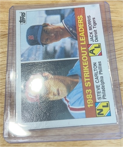 1984 Topps #136 1983 Strikeout Leaders Steve Carlton / Jack Morris — front