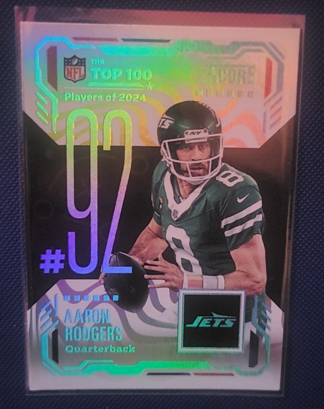 2025 Panini Score Top 100 #92 Aaron Rodgers — front
