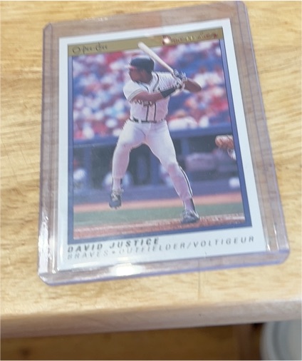 1991 O-Pee-Chee Premier #70 David Justice — front