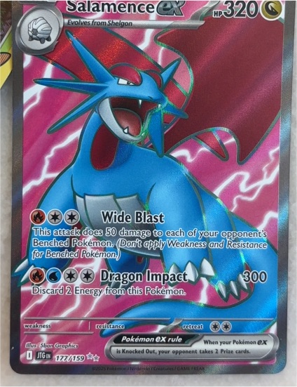 2025 Pokémon SV09: Journey Together #177/159 Salamence ex — front