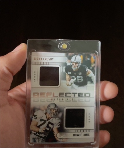 2025 Panini Luminance Reflected Materials #RFM Maxx Crosby & Howie Long — front
