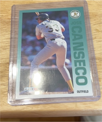 1992 Fleer #252 Jose Canseco — front