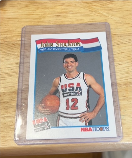 1991 NBA Hoops #584 John Stockton USA Basketball Team — front