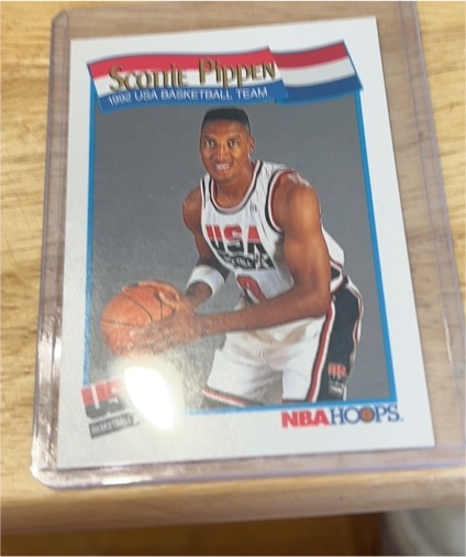 1991-92 NBA Hoops #582 Scottie Pippen Team USA Chicago Bulls — front