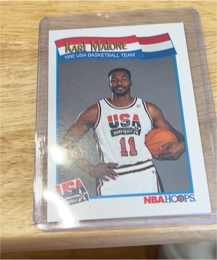 1991-92 NBA Hoops #580 Karl Malone USA Basketball Team — front