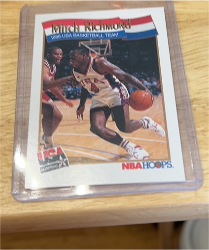 1991-92 NBA Hoops #573 Mitch Richmond — front