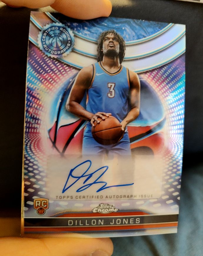 2024-25 Topps Chrome #TCRA-DJ Dillon Jones Certified Rookie Autograph Issue — front