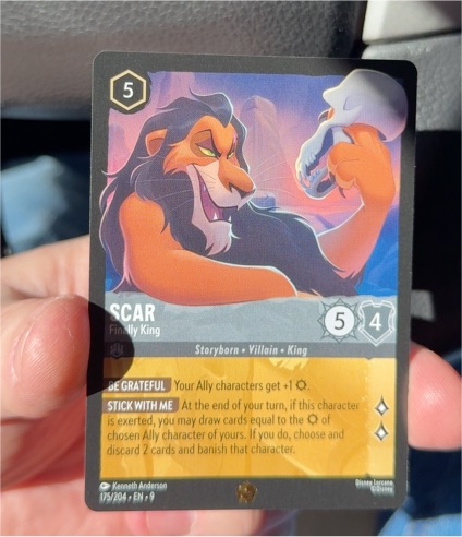 Disney Lorcana 175/204 Scar Finally King — front