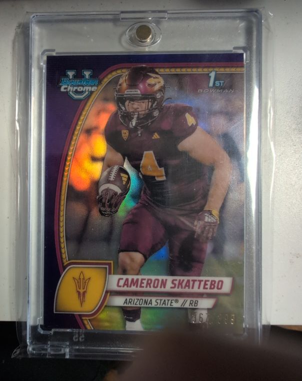 2024 Bowman University Chrome #37 Cameron Skattebo — front