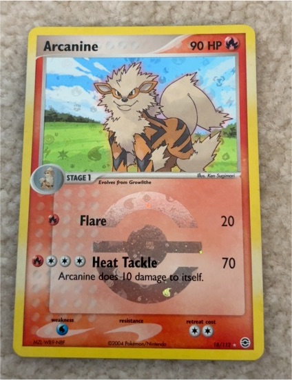 2004 Pokémon EX FireRed & LeafGreen #18 Arcanine — front