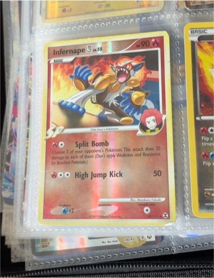 2009 Pokémon Rising Rivals #43 Infernape — front