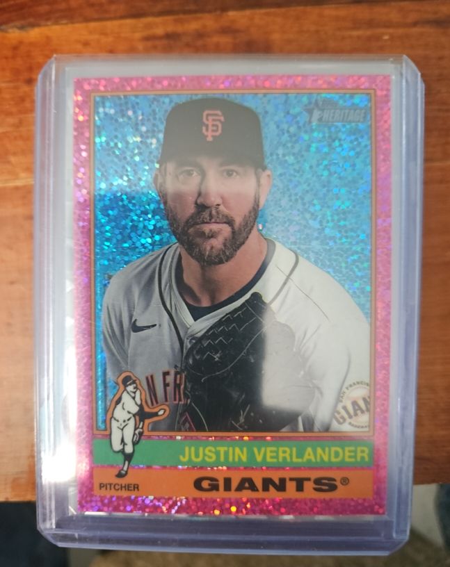 2025 Topps Heritage Chrome #317 Justin Verlander — front