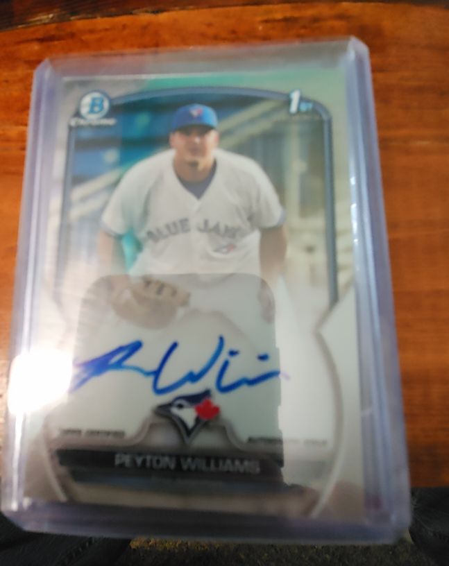 2023 Bowman Chrome Peyton Williams 1st Prospect Autograph Auto #CPA-PW — front