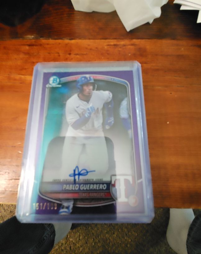 2025 Bowman Chrome Mojo Autograph #BMA-PG Pablo Guerrero — front