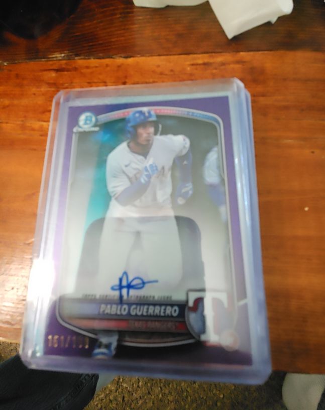 2025 Bowman Chrome Mojo Refractor Autograph #BMA-PG Pablo Guerrero — front