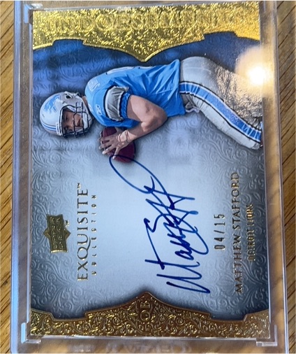 2009 Upper Deck Exquisite Collection #04 Matthew Stafford — front