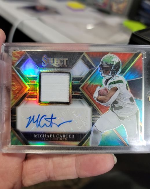 2022 Panini Select Signature Memorabilia Michael Carter — front