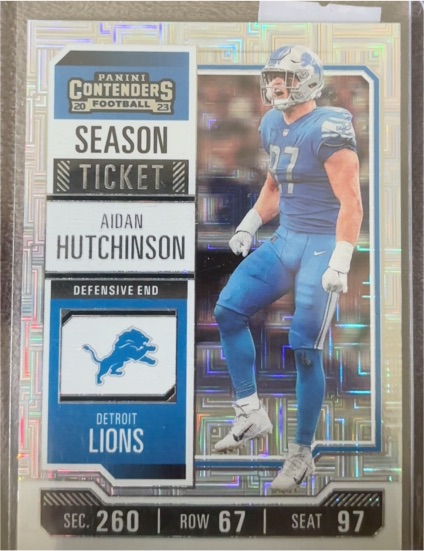 2023 Panini Contenders #33 Aidan Hutchinson Season Ticket — front