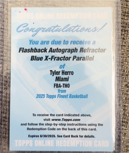 2025 Topps Finest #FBA-THO Tyler Herro — front