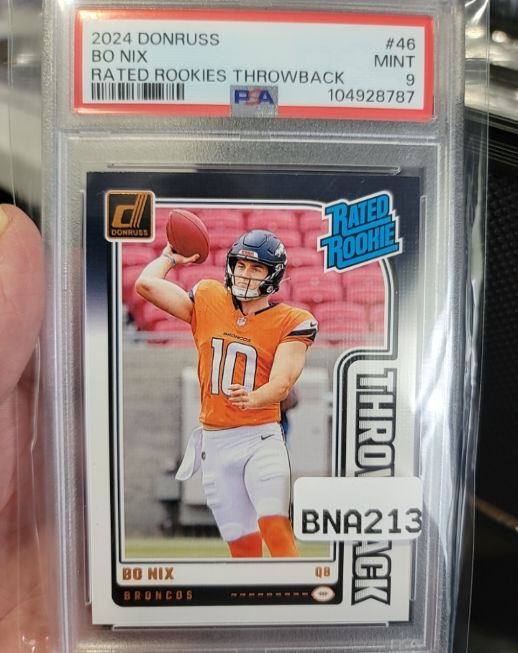 2024 Donruss #46 Bo Nix Rated Rookies Throwback — front