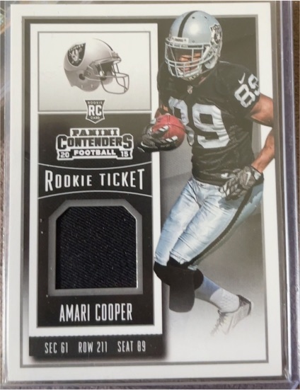 2015 Panini Contenders Rookie Ticket #RTS-AC Amari Cooper — front