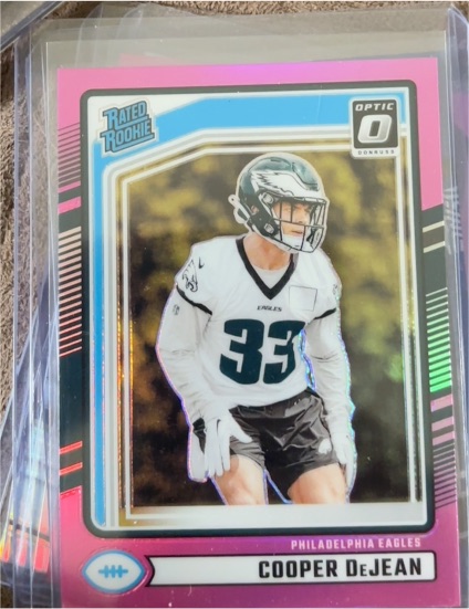 2024 Donruss Optic #305 Cooper DeJean Rated Rookie Preview Pink — front