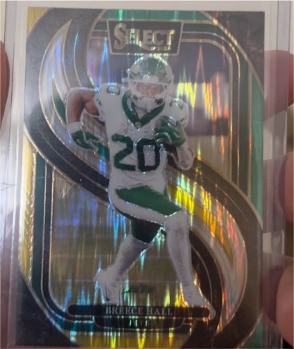 2024 Panini Select Premier Level #111 Breece Hall Red Prizm — front