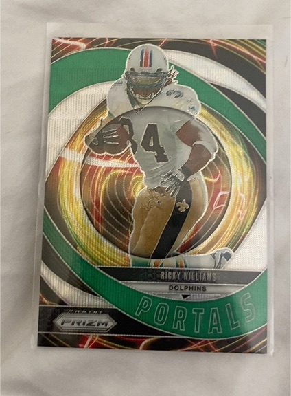 2024 Panini Prizm #5 Ricky Williams Portals Green Wave Prizm — front